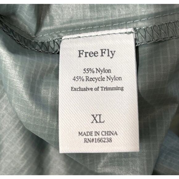 Free Fly Headwind Nylon Jacket Mens X Large Windbreaker Rain Hooded Full Zip - Picture 3 of 3